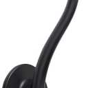 TUNNY Towel Hooks - 5 Pack Matte Black Coat Hook Robe Hooks Decorative Wall Hooks for Bathroom Bedroom Kitchen Towel Robe Clothes Cabinet Closet Hardware