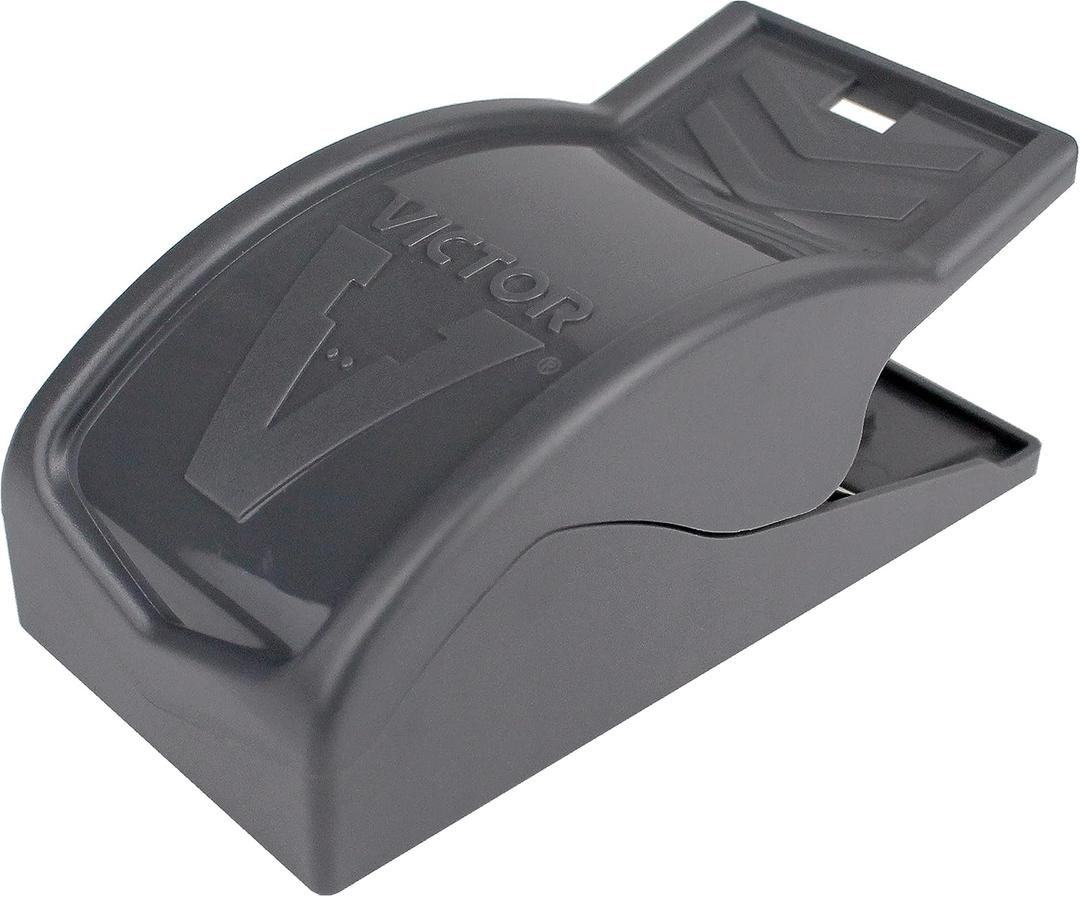 Victor M070 Easy and Safe-Set Power Kill Mouse Trap Quick and Clean Rodent Disposal - 2 Reusable Mouse Traps (2 Count (Pack of 1), Gray)
