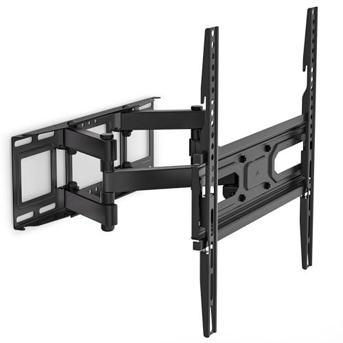 WALI Full Motion TV Wall Mount for 32–70 Inch TVs – Dual Articulating Mount with Swivel, Tilt & Extension | VESA up to 400x400mm | Fits 12/16" Wood Studs | Holds Up to 88 lbs