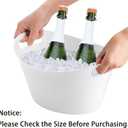 TOPZEA 4 Pack Oval Storage Tub, 4.5 Liter Plastic Wine Bucket Ice Bucket Beverage Tub Party Tub for Ice, Beer, Wine, Drink Cooler Bucket for Bar, Champagne Beverage Chiller Bin for Indoor Outdoor Use