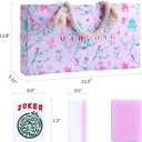 American Mahjong Tile Set, 166 Pink Tiles, Bag and Mahjong Accessories, 4 All-in-One Rack/Pushers, Mahjong Set Complete