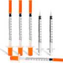 Syringes with Needle, 1ml 30G 5/16 Inch 8mm Disposable Syringe, U-100 Lab Tools, Individual Wrapped, Pack of 30