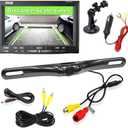 Pyle Car Backup Camera Rearview - Mirror Screen Reverse Parking Sensor HD 7" LCD Screen Monitor Distance Scale Line Waterproof Night Vision 170 Wide Angle Lens Swivel Angle Adjustable Cam - AZPLCM7500