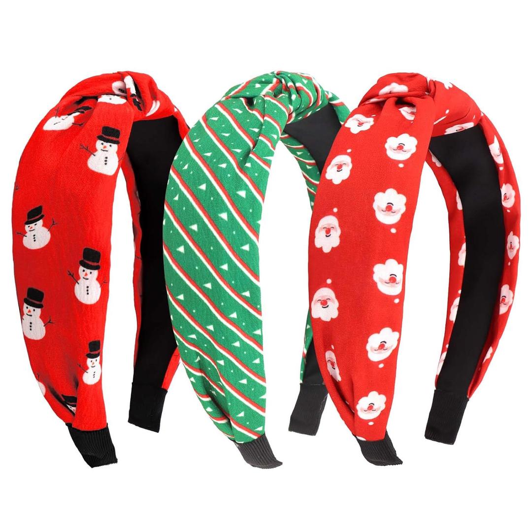 Brimekichio Christmas Headbands for Women Girls  Santa, Snowman, Striped Xmas Headband, Cute Xmas Christmas Hair Accessories Holiday