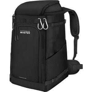 OutdoorMaster Ski Boot Bag, 65L Snowboard Boots Travel Backpack for Helmet, Ski Shoes, Goggles, Gloves and Accessories, Waterproof Exterior & Bottom