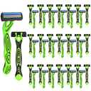 40 Pcs 3 Blade Disposable Razors for Men Bulk Sensitive Skin Razor for Men Travel Hotel Spa Summer Party Gift, Individually Packaged