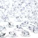 820 PCS Clear Fake Ice,0.43x0.55 Inch,1.1 lbs Acrylic Crystal Gemstones for Decoration, Photography, Vase Filling, and Parties,Non-Toxic and Reusable