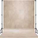 Abstract Professional Photography Backdrop for Portrait Photo Props Booth Background Photoshoot Studio with Polyester Fabric Roller Pocket on Top (6x8ft, Beige, No Stand)