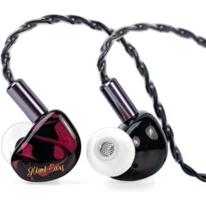 Linsoul Kiwi Ears Cadenza 10mm Beryllium Dynamic Driver IEM 3D Printed with Detachable Interchangeable Plug 0.78 2pin 3.5mm IEM Cable for Musician Audiophile (Red)