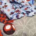 NoJo Marvel Spiderman Spidey and his Amazing Friends Spidey Time Red, Blue, and Grey 4 Piece Toddler Bed Set - Comforter, Fitted Bottom Sheet, Flat Top Sheet, and Reversible Pillowcase