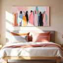I@U Modern Colorful Wall Art Prints Minimalism Pink Canvas Wall Art Decor For Living Room Pictures Abstract Artwork For Walls Abstract Wall Art For Bedroom Bathroom Office Kitchen 20x40 Inch