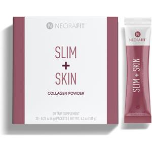 NEORA - NeoraFit Slim + Skin Collagen Powder - 30 Packets | Contains Marine Collagen, Hyaluronic Acid, MCTs, Single-Serve Packets, Supports Hair, Nail & Skin Care Routine