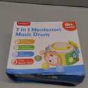 7-in-1 Activity Cube Drum Montessori Toys for Baby, Busy Toys for Toddlers with 9 Sensory Shape Blocks, Music & Light Educational Toys Christmas Birthday Gifts for Kids Boys Girls