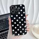Skyseaco Compatible with iPhone 15 Pro Case Cute Polka Dot Phone Case Soft Slim TPU Shockproof Phone Cover Full Camera Protection for Women Girls - Pink&Red