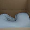 Momcozy Pregnancy Pillows with Cooling Cover, U-Shaped Full Body Maternity Pillow for Side Sleepers 57 Inch - Support for Back, Hip, Belly, Legs for Pregnant Women (Grey- Cooling Fabric)