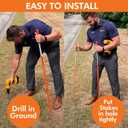 4ft Black Fiberglass Driveway Markers - 100 Pack of 48 Inch x 5/16 Inch Dia Snow Stakes with Reflective Tape, Heavy Duty Property Line and Plow Markers, Ideal for Driveway Entrance and Yard Marking