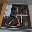 FEELSO Kitchen Faucets with Filtered, Stainless Steel Filter Kitchen Faucet with Pull Down Sprayer Reduces Lead, Chlorine, Bad Taste & Odor,High Arc Kitchen Sink Faucet 1 or 3 Hole for Farmhouse