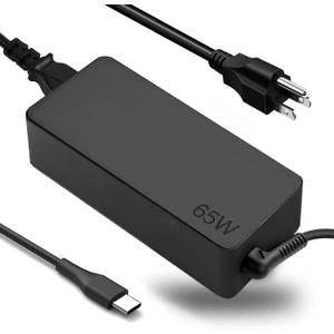 65W USB C Laptop Charger Replacement for Lenovo Thinkpad/Yoga/Chromebook, ADLX65YDC2A Lenovo Laptop Charger