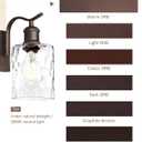 4-Light Bathroom Vanity Light,Hammered Glass,Oil Rubbed Bronze