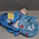 EZIGO Baby Pool Float with Canopy UPF50+ Sun Protection, Inflatable Kids Pool Floats with Ocean Animal Toys for Baby 6-36 Months, Infant Swimming Float with Adjustable Safety Seat for Boys Girls