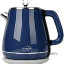 Retro Electric Kettle 1.8L, All Stainless Steel Hot Water Electric Kettle for Boiling Water, BPA Free Tea Kettle, 1350W Fast Boil, Auto Shut Off & Boil-Dry Protection (Blue)
