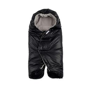 7AM Baby Car Seat Blanket - Multifunctional Car Seat Cover for Toddlers, Winter Stroller & Swaddle Blanket, Micro-Fleece & Plush Lined Warm Carseat Cover | (Black Quilted, Small 0-6M)