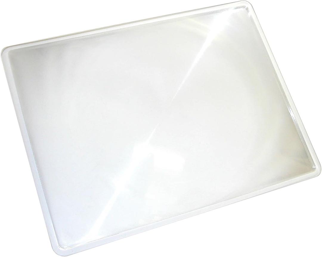 Carson 2x Power Rigid Frame 8.5x11 Inch Fresnel Page Magnifiers for Reading Newspapers, Magazines, Books and More - Set of 8