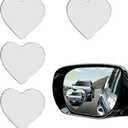Heart Shaped Blind Spot Mirrors  4PCS Stick-On Adjustable Small Convex Mirror, Universal Fit for Cars & SUVs, Cute Heart Shaped Blind Spot Mirror Design for Safety