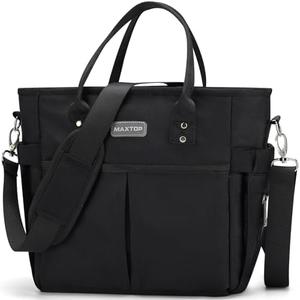 MAXTOP Lunch Bag Women for Work Insulated Thermal Lunch Box for Men with Wide-Open Pocket Reusable Leakproof Cooler Bags with Removable Shoulder Strap for Teacher Nurse Office Picnic Travel Black