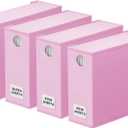 SpaceAid 4 Pack Bed Sheet Organizers and Storage, Foldable Sheet Organizer for Linen Closet, Sheets Set Folder Keeper with Window XL (Queen & King Size) Bedding Container (Pink, 4 Pack)