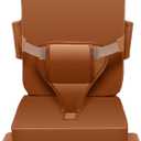 High Chair Insert - Dining Chair Seat Pad for Children | 1-6 Years Old Toddler Anti-Slip Mat with Strap for Home Daycare Apartment Hotel Restaurant (Orange)