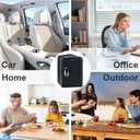 Iceblue Mini Fridge, Retro 4 Liter /6 Cans Mini Skincare Fridge, AC Plug & 12V Car Charger Mini Makeup Fridge, Compact & Portable 4A Cooling Tiny Fridge for Bedroom, Car, Office, Dorm, Gift - Black