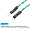 MECCANIXITY Male to Male 1Pin Breadboard Jumper Wire 2.54mm Pitch Ribbon Cable 20cm Long Electronics Breadboard Ribbon Cables for Breadboard Electronic Projects Pack of 100,Black