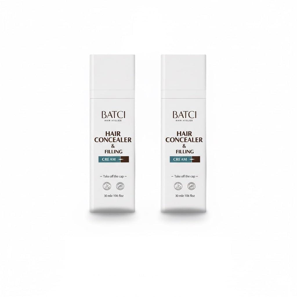 Batci Hair Concealer & Filling Cream Dual Pack | Root Touch Up & Thinning Hair Solution | Water-Resistant, Long-Lasting Formula | 30 ml Value Bundle Set