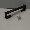 Bath Towel Rack - Square Base Thicken SUS304 Stainless Steel Towel Bar for Bathroom, Bathroom Bar Accessories Towel Rod Heavy Duty Wall Mounted Towel Holder (Matte Black, 12 Inch)