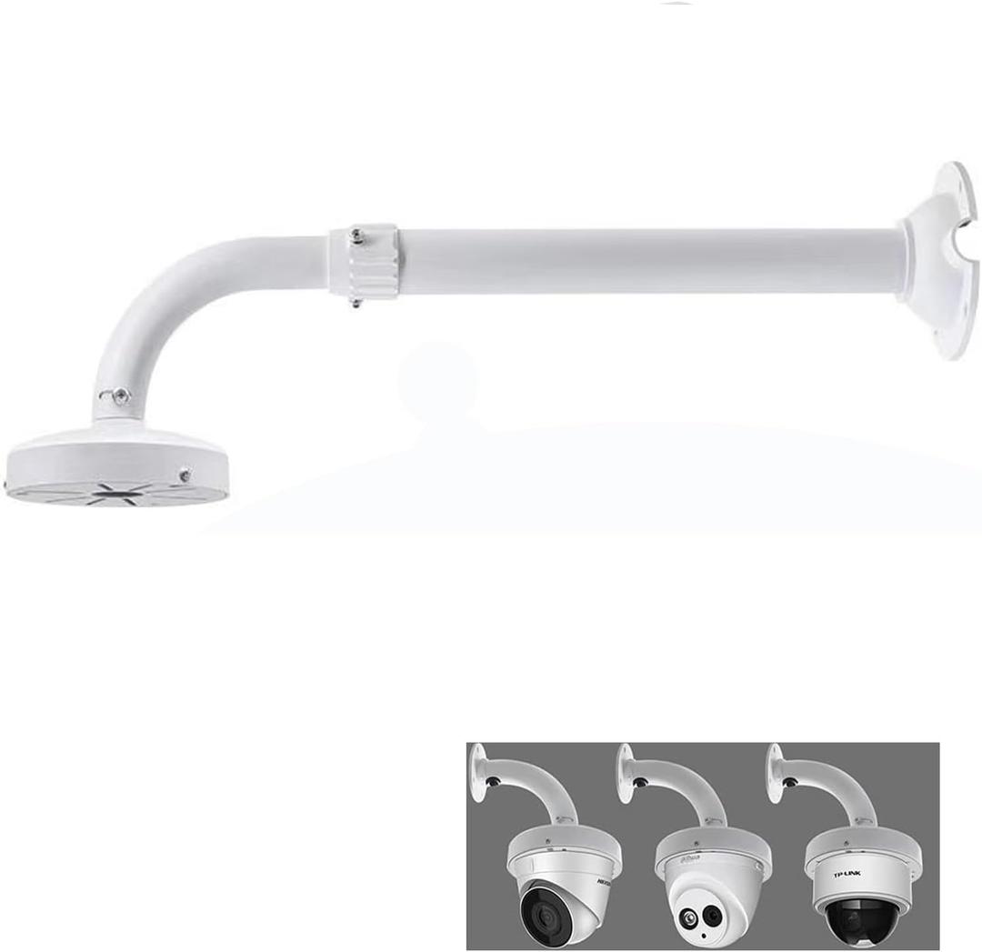 15.7-23.5in Telescopic Indoor and Outdoor Camera Bracket Metal Hoisting L-Type Metal Bracket, Used for Security Dome Network Camera Installation (40-60CML-PQ)