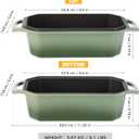 Flavehc Bread Pan Cast Iron Loaf Pan with Lid 9x5 Inch Bread Loaf Pan for Baking Bread Enameled Cast Iron Sourdough Bread Pan