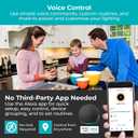PureOptics LED Works with Alexa Smart Under Cabinet Lighting Kit, Adjustable LEDs, (6) 9" Bars, White