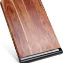 Extra Large Edge Grain Acacia Cutting Board with Metal Handle Premium Butcher Block for Kitchen Prep, Charcuterie and Serving thick Heavy-Duty Chopping Board (Large No Groove)