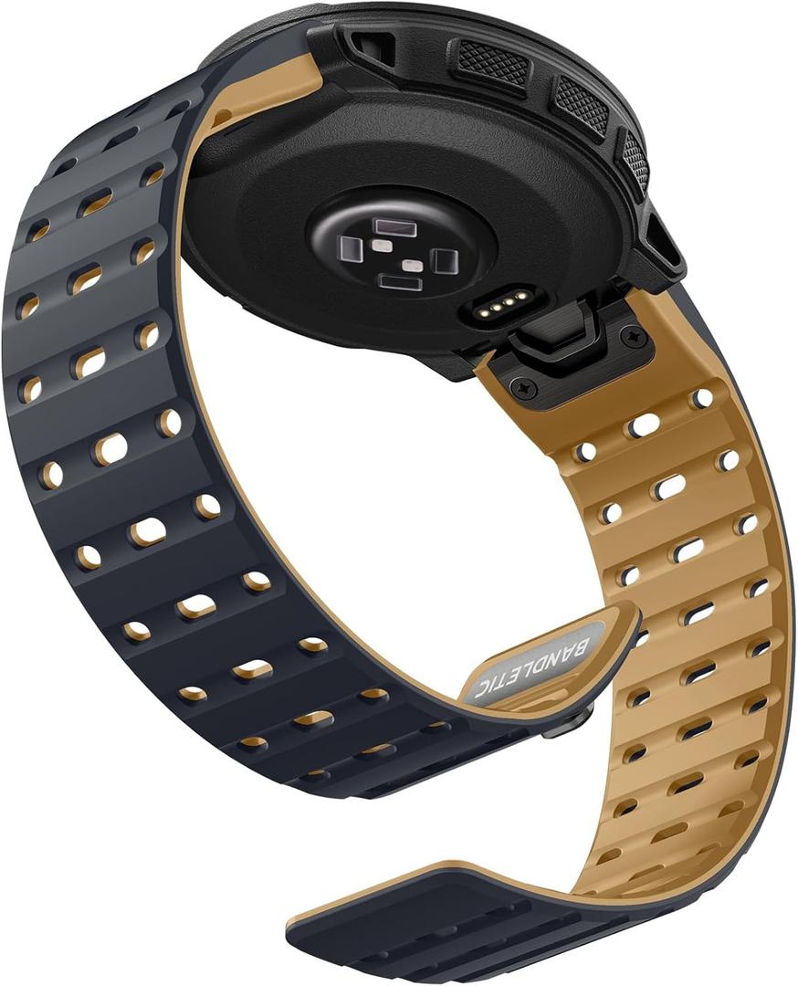 Bandletic Compatible with Garmin Fenix 8 47mm Band, Magnetic Quick Fit 22mm Watch Strap for Instinct E&3 45mm/2/Fenix E/8 47mm/7/6/5/Forerunner 965/955/Epix 2/Approach S70 47mm/Tactix&Quatix 8-47mm