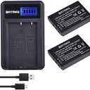 Batmax 2x 2400mAh KLIC-5001 Li-ion Battery + LCD USB Charger for Kodak Easyshare P712 P850 P880 Z730 Z760 Z7590 DX6490 DX7440 DX7590 DX7630 Zoom and Sanyo DB-L50 DMX-WH1 HD1010 FH11 HD2000 VPC-WH1 HD2