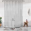 Barossa Design Clear Black Long Shower Curtain Liner 78" Height - 3 Magnets & Waterproof Lightweight PEVA Shower Liner for Bath Tub, PVC Free, Metal Grommets, Clear Black, 72x78