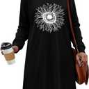 KISSMODA Women's Long Sleeve Tunic Tops Fall for Leggings Casual Long Tunics with Pockets T Shirts Loose S-3XL (XL)