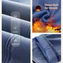 EMMIOL Baggy Jeans Women Straight Leg Mid Rise Boyfriend Wide Leg High Waisted Cute Trendy Y2K Loose Fit Pants Stretchy (Blue, M)