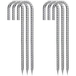 Amazon.com : Rebar Stakes 12 Inch Galvanized, J Hook Rebar Stakes 6 Pack Ground Anchors for Tent Heavy Duty for Plants Anti-Rust Landscape Fabric Artificial Turf : Patio, Lawn & Garden