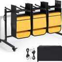RANTILA Folding Chair Cart, Heavy Duty Chair Storage Dolly Holds 42 Chairs or 12 Tables, 400 lb Capacity Rolling Chair Rack with Swivel Casters, Dust Cover Included, Fits Through Doorways