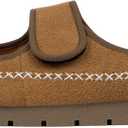 QIY Mules for Women Mary Jane Flats Womens Clogs Slippers Slides Walking Casual Office Shoes (6, Brown)