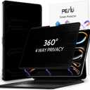 4-Way Magnetic Privacy Screen for iPad Pro 13 Inch 7th (2024, M4),360 Removable Anti Blue Light Glare Spy Private Filter, High Sensitive Bubble-Free Easy Install Black Security Screen Protector Size 44m-25m