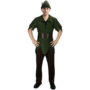 Adult Men’s Costume Green Leaves Bandage Blouse Girdle Hats Elf Cosplay Outfits Halloween Dress Up, M