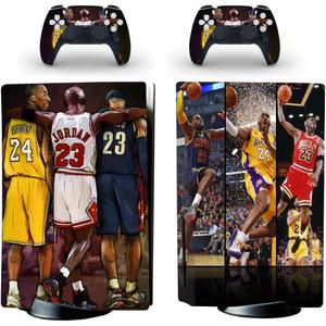 JOCHUI Standard Disc Console Skin Controllers Sticker Decals Compatible with PS5 Console and Controllers Basketball Goat